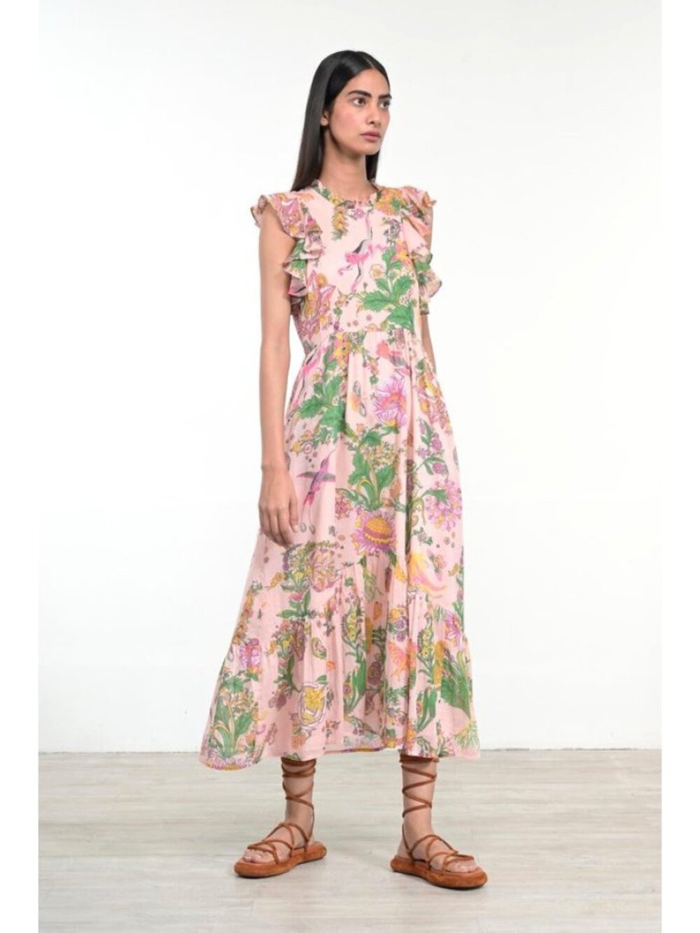 Banjanan Hanna Midi Dress in Psychedelia Rosette